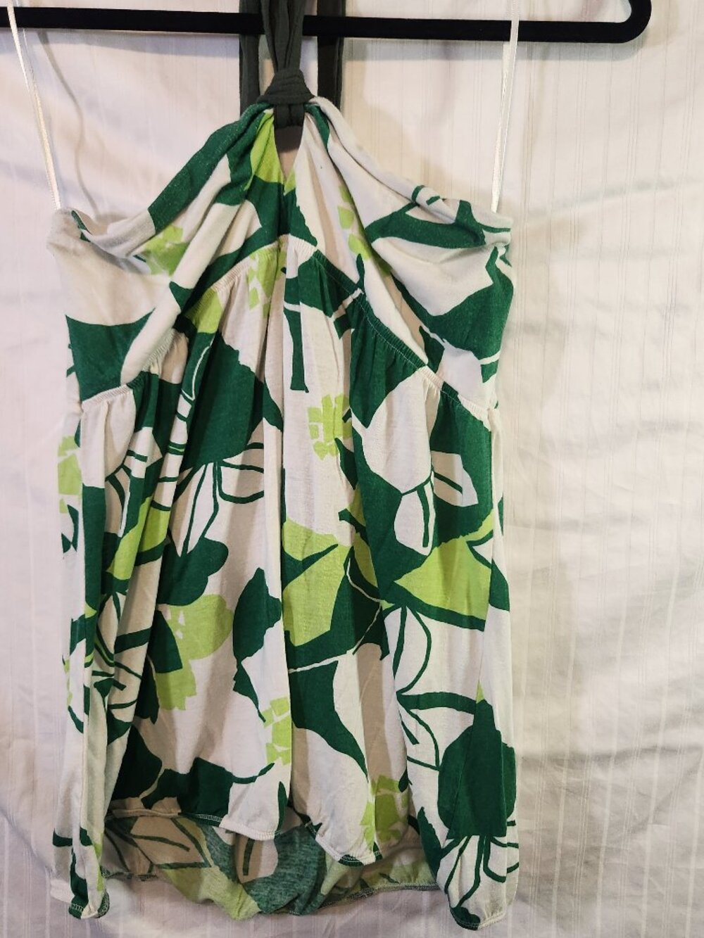 American Eagle Tropical Green Floral Strapless Tube Top Size Large